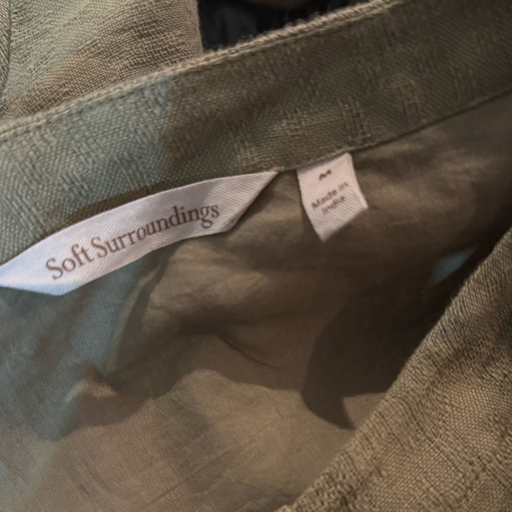 Soft Surroundings Cotton Linen Blend Dress • Earthy Minimalist Tunic - Picture 7 of 8